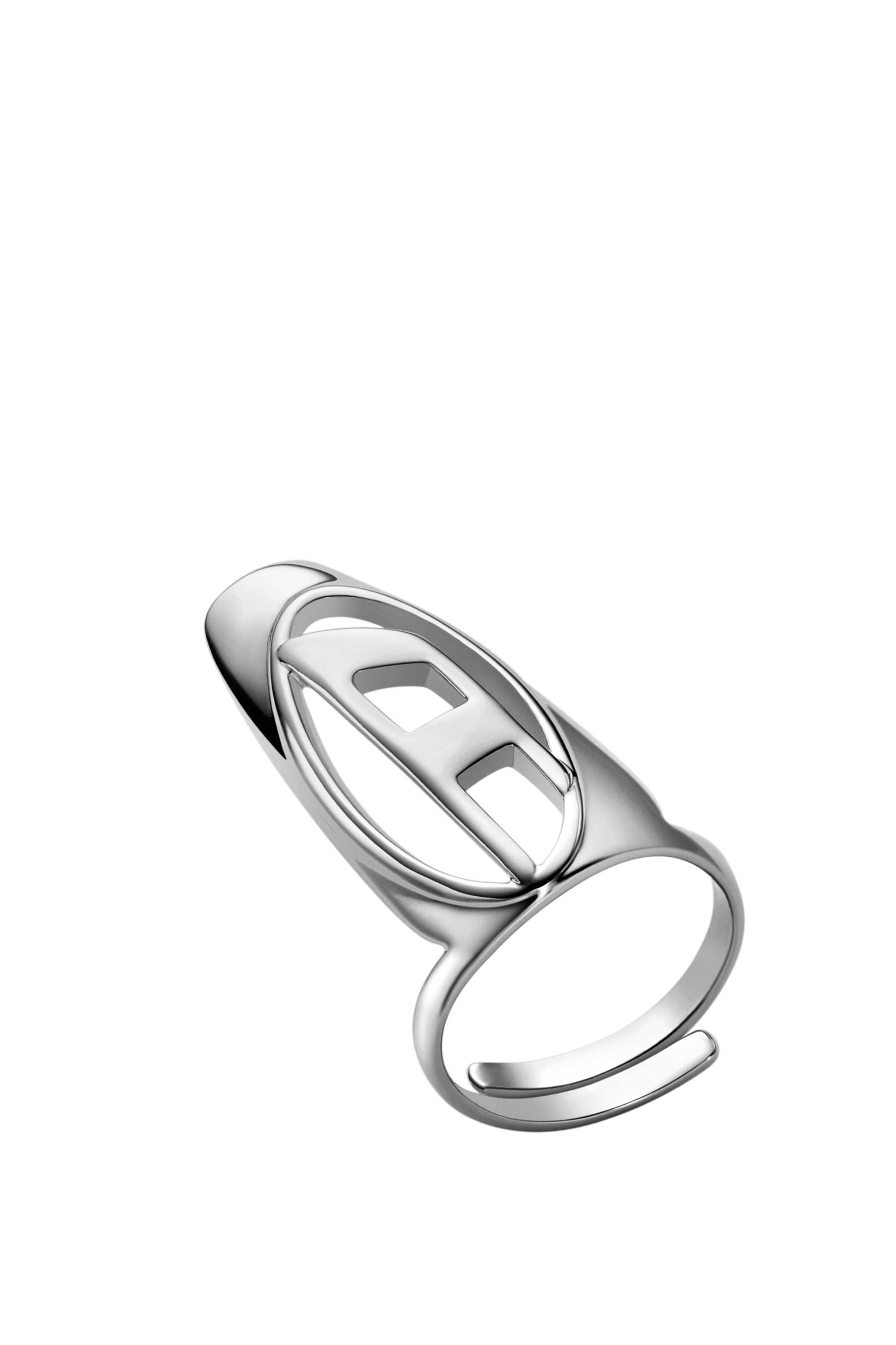 Diesel - Silver-tone brass nail ring - Rings - Unisex - Silver