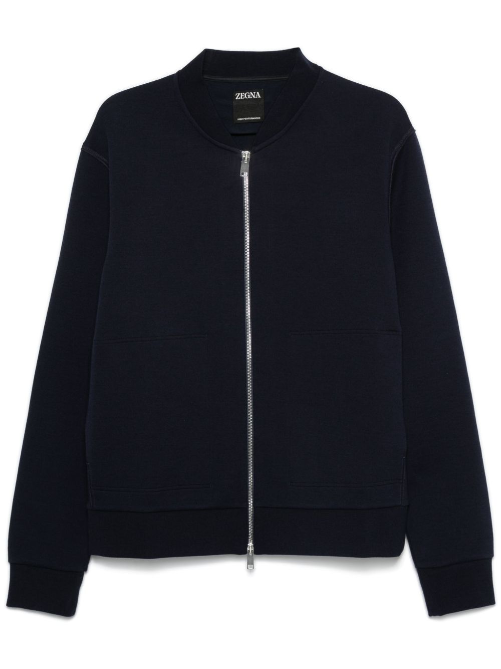 Zegna logo贴花卫衣 - 蓝色