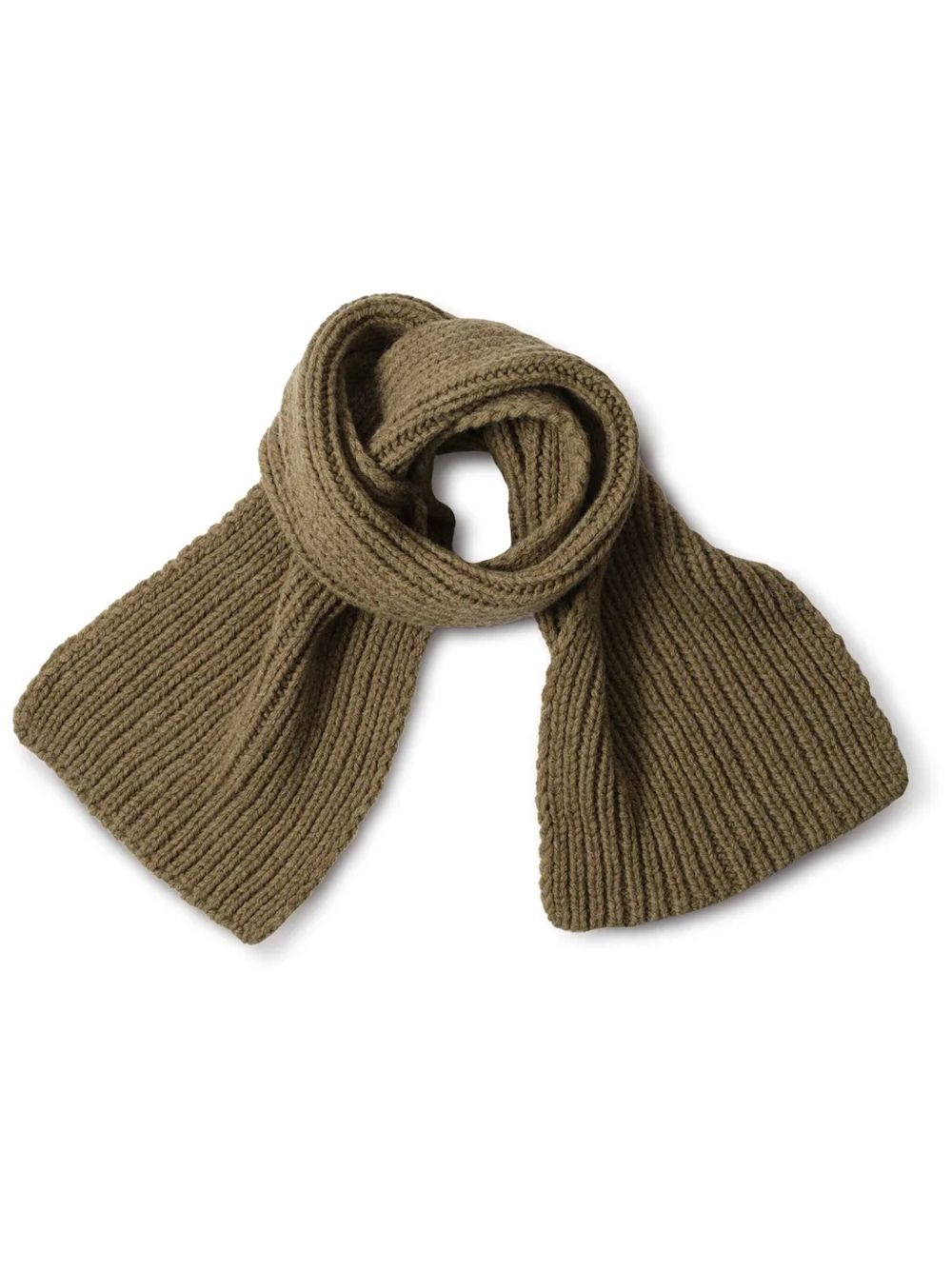 Margaret Howell ribbed wool scarf - 绿色
