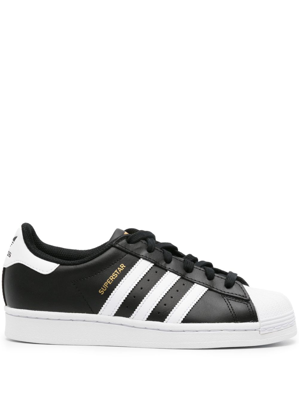 adidas Superstar 皮质运动鞋 - 黑色