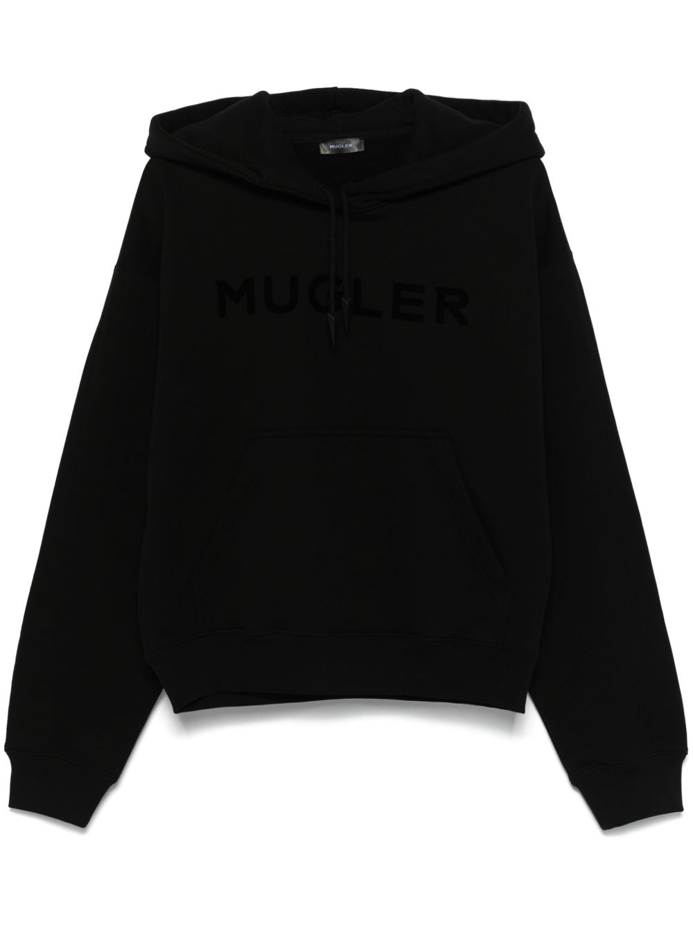 Mugler logo连帽衫 - 黑色