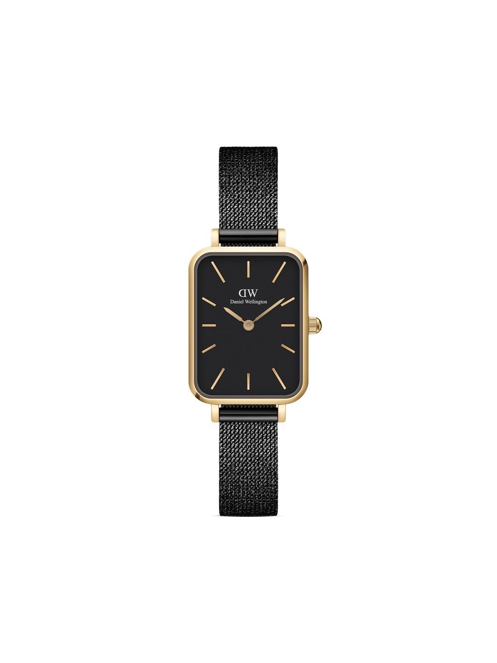 Daniel Wellington Quadro Pressed Ashfield 20x26毫米腕表 - 黑色
