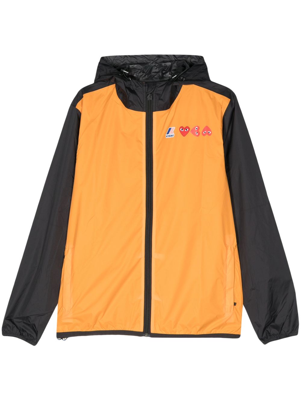 Comme Des Garçons Play x K-Way 连帽夹克 - 黑色