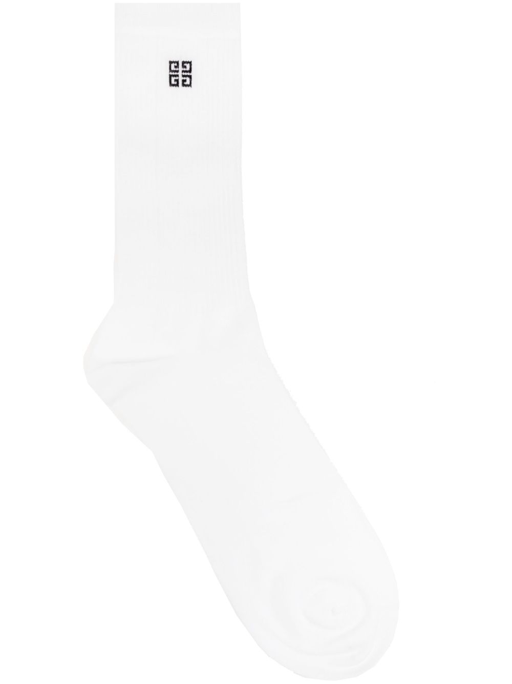 Givenchy 嵌花logo针织袜 - 白色
