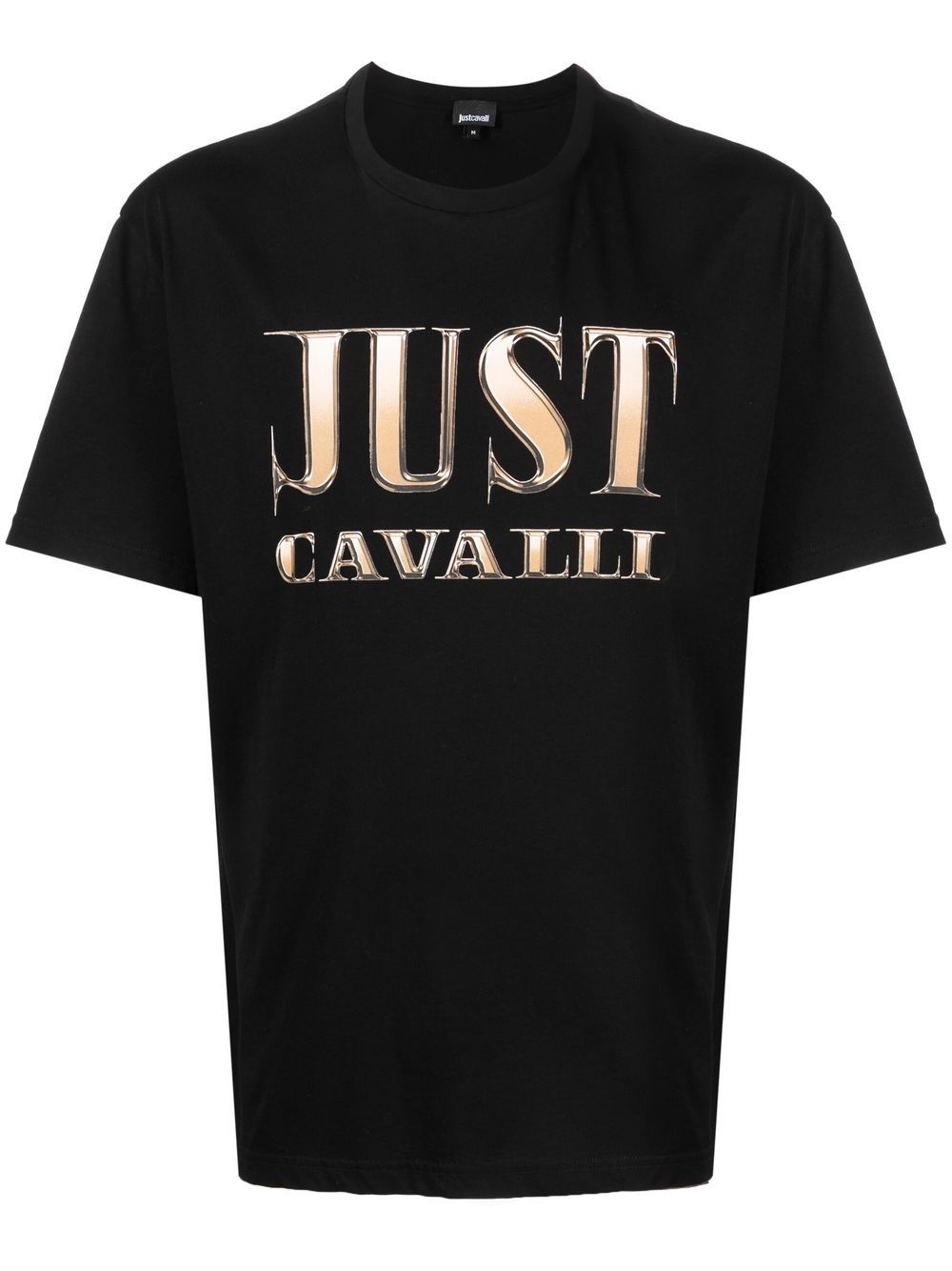 Just Cavalli logo印花短袖T恤 - 黑色
