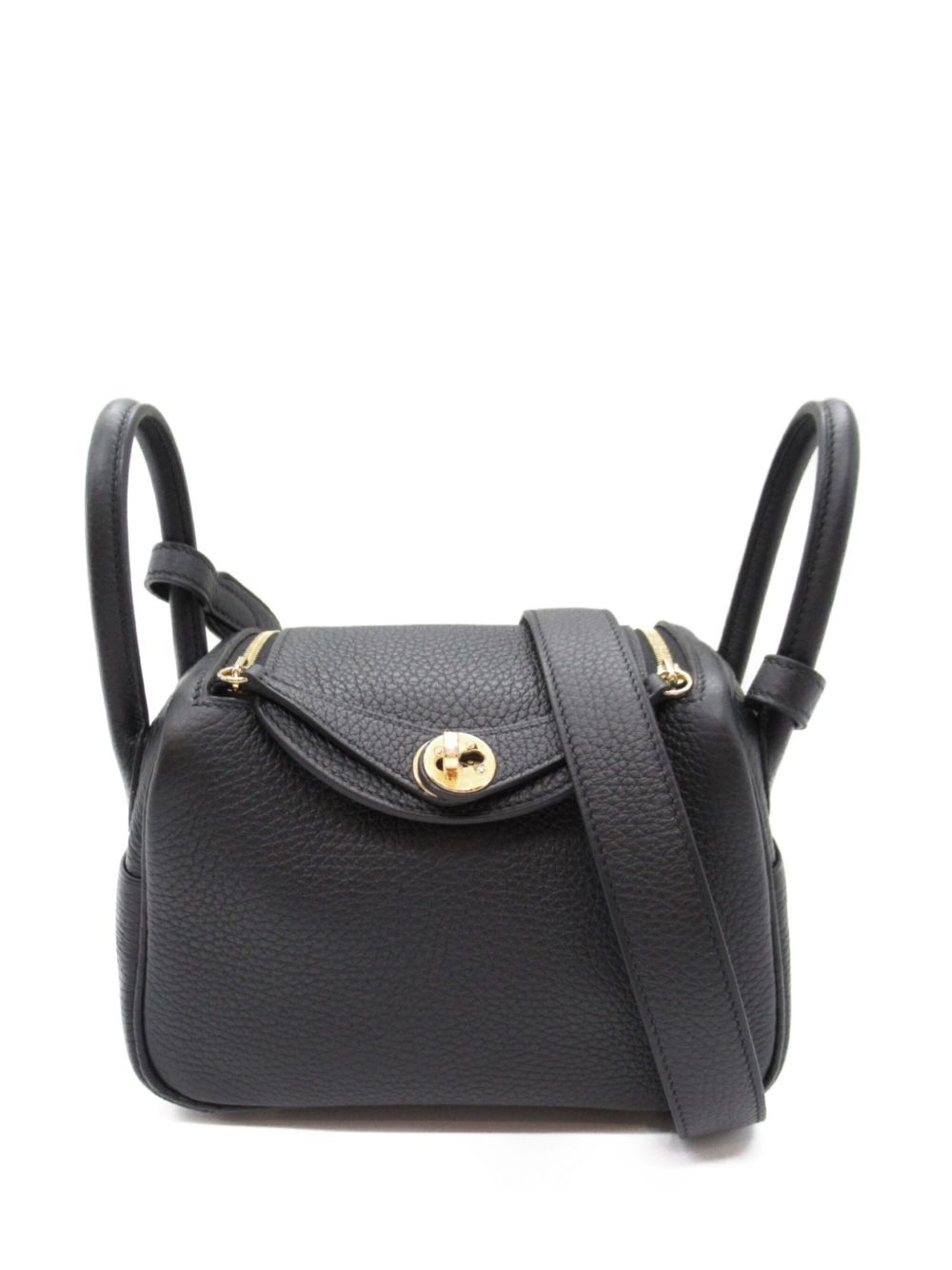 Hermès Pre-Owned Lindy 迷你两用手提包（2023年典藏款） - 黑色