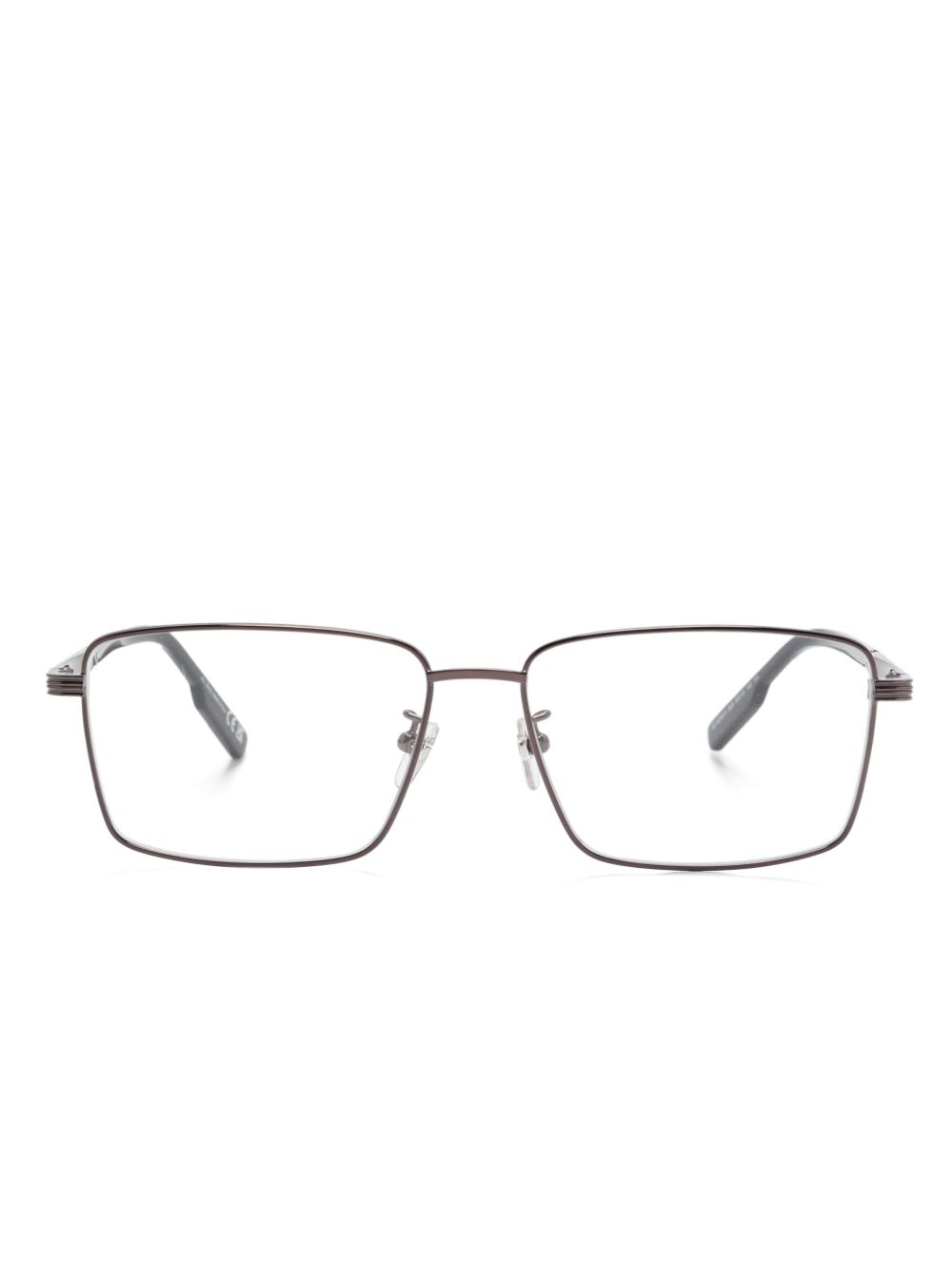 Zegna 长方形镜框眼镜 - 黑色