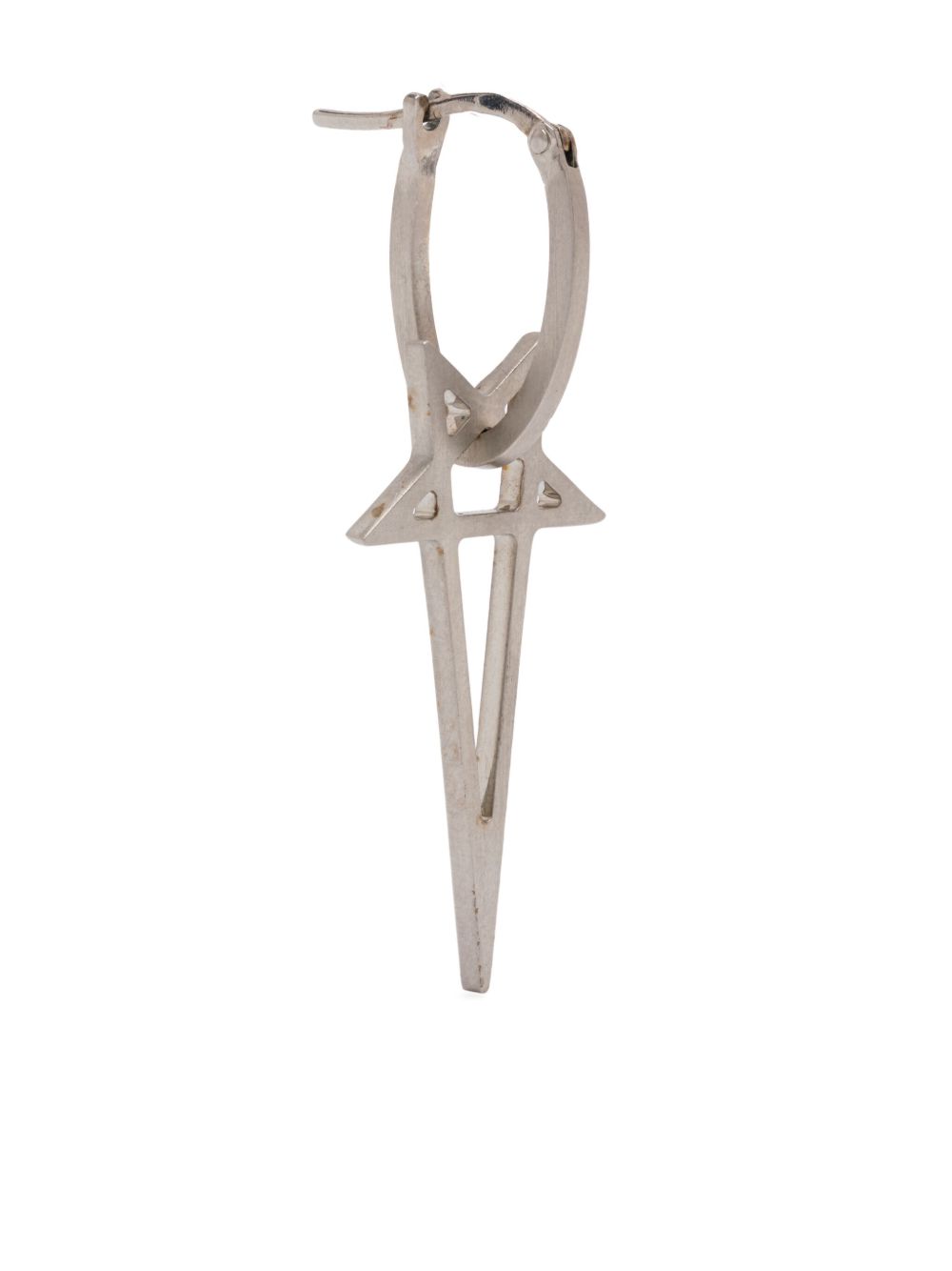 Rick Owens Pentagram 耳环 - 银色