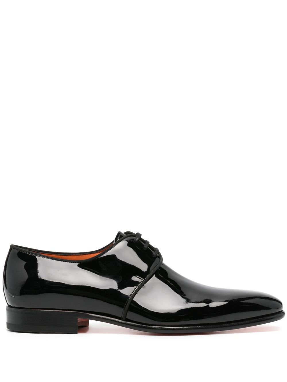 Santoni 皮质德比鞋 - 黑色