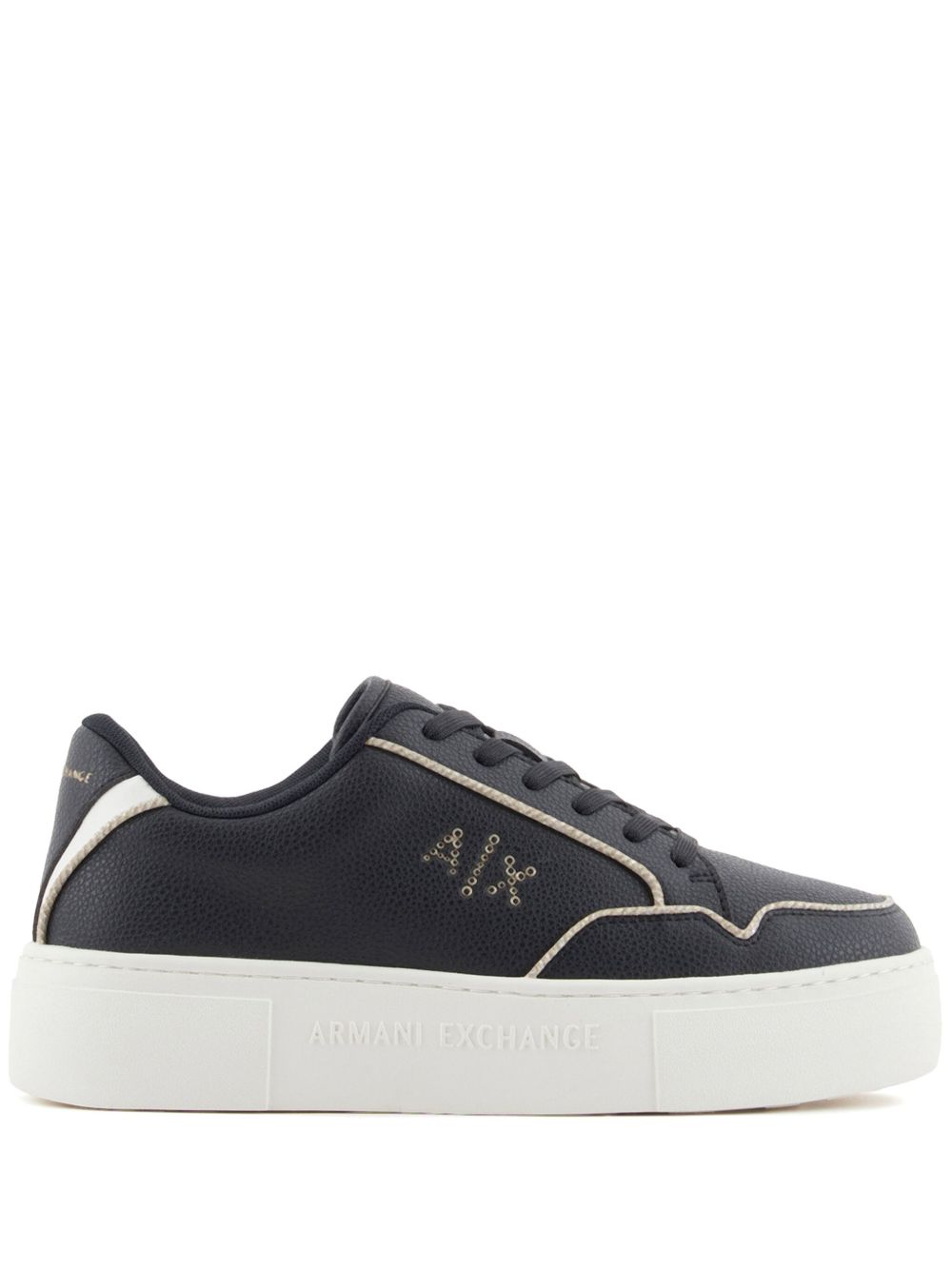 Armani Exchange logo板鞋 - 黑色