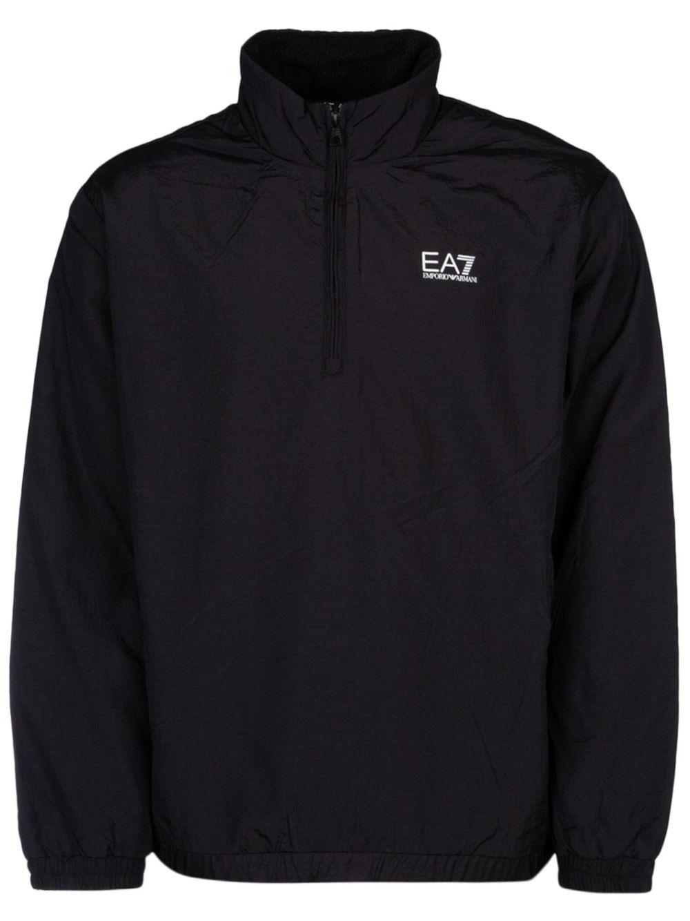Ea7 Emporio Armani logo印花防风衣 - 黑色