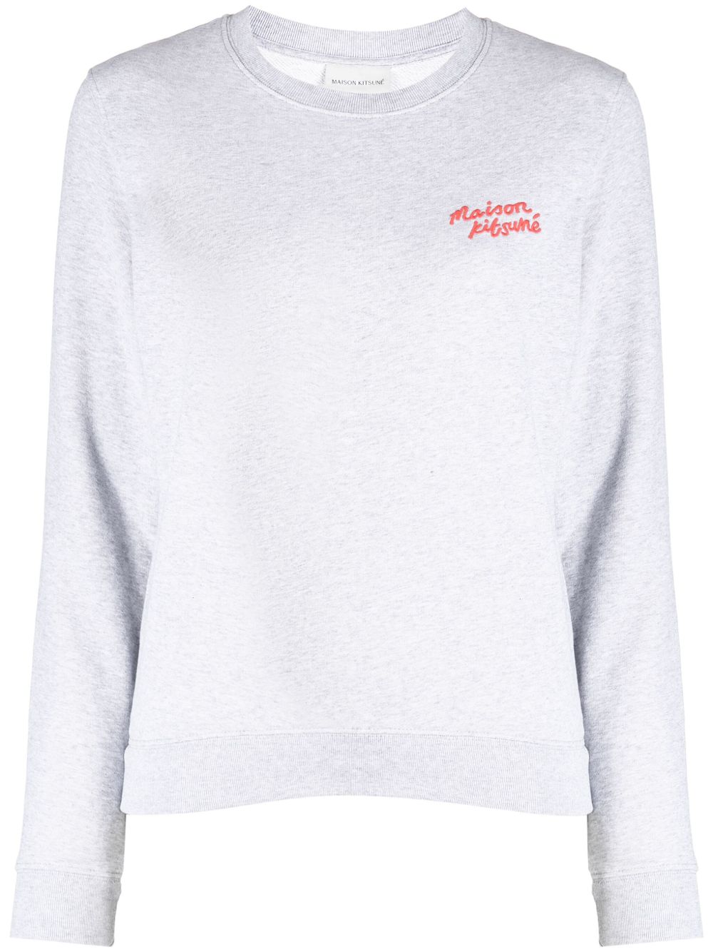 Maison Kitsuné logo刺绣棉卫衣 - 灰色