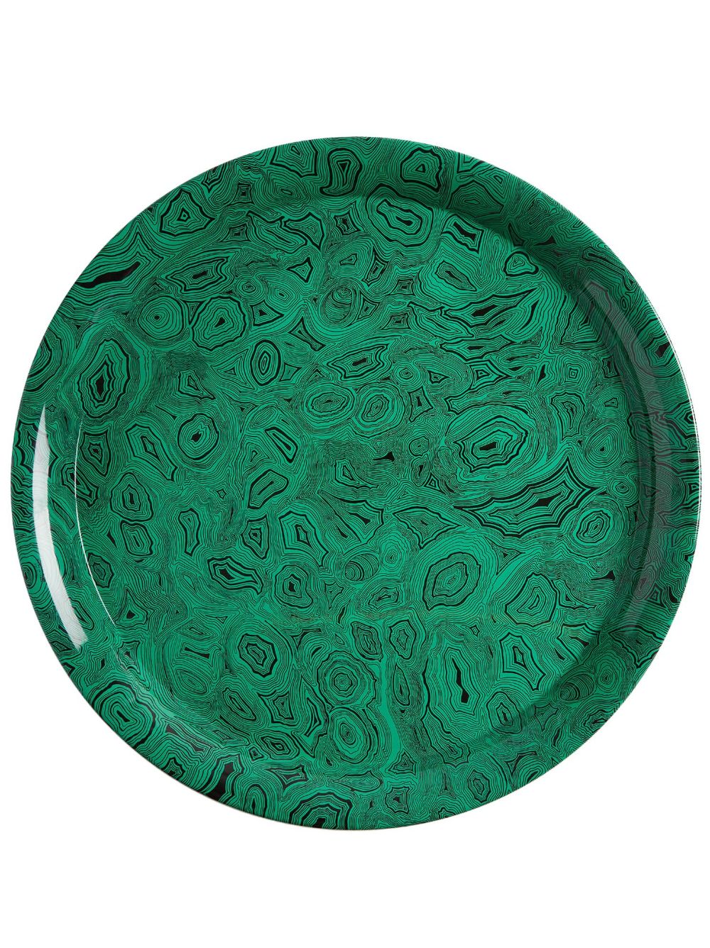 Fornasetti Malachite 图案印花托盘 - 绿色