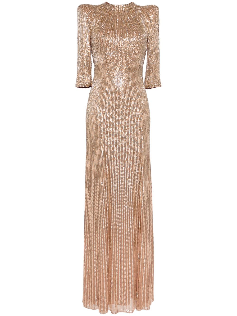 Jenny Packham Aurora 亮片礼服 - 金色