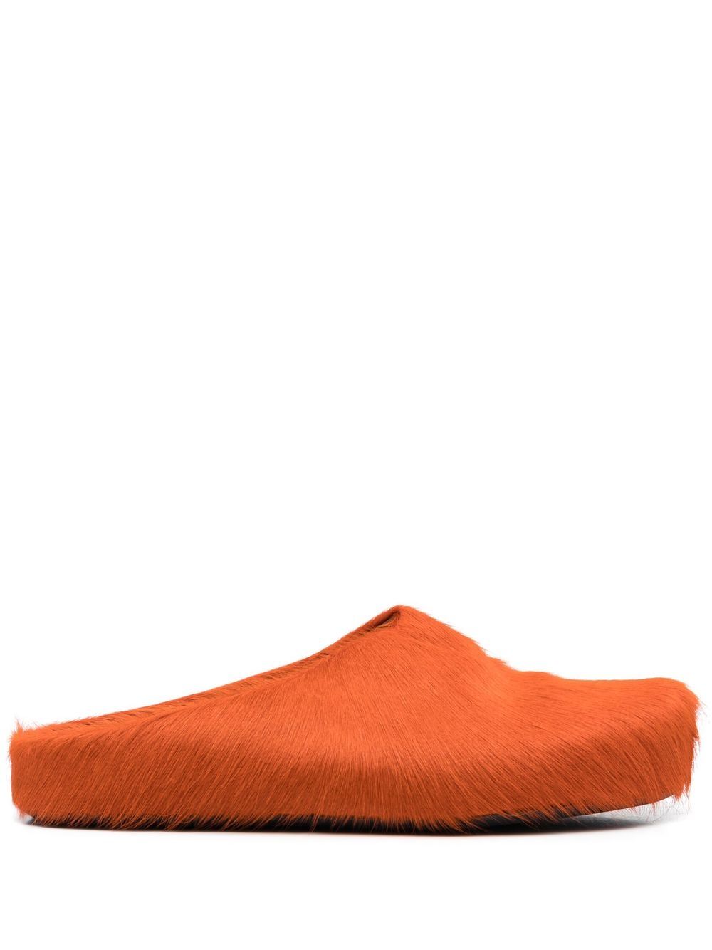 Marni Fussbet Sabot 小牛毛拖鞋 - 橘色