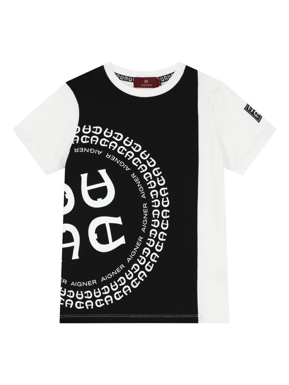 Aigner Kids logo T恤 - 白色