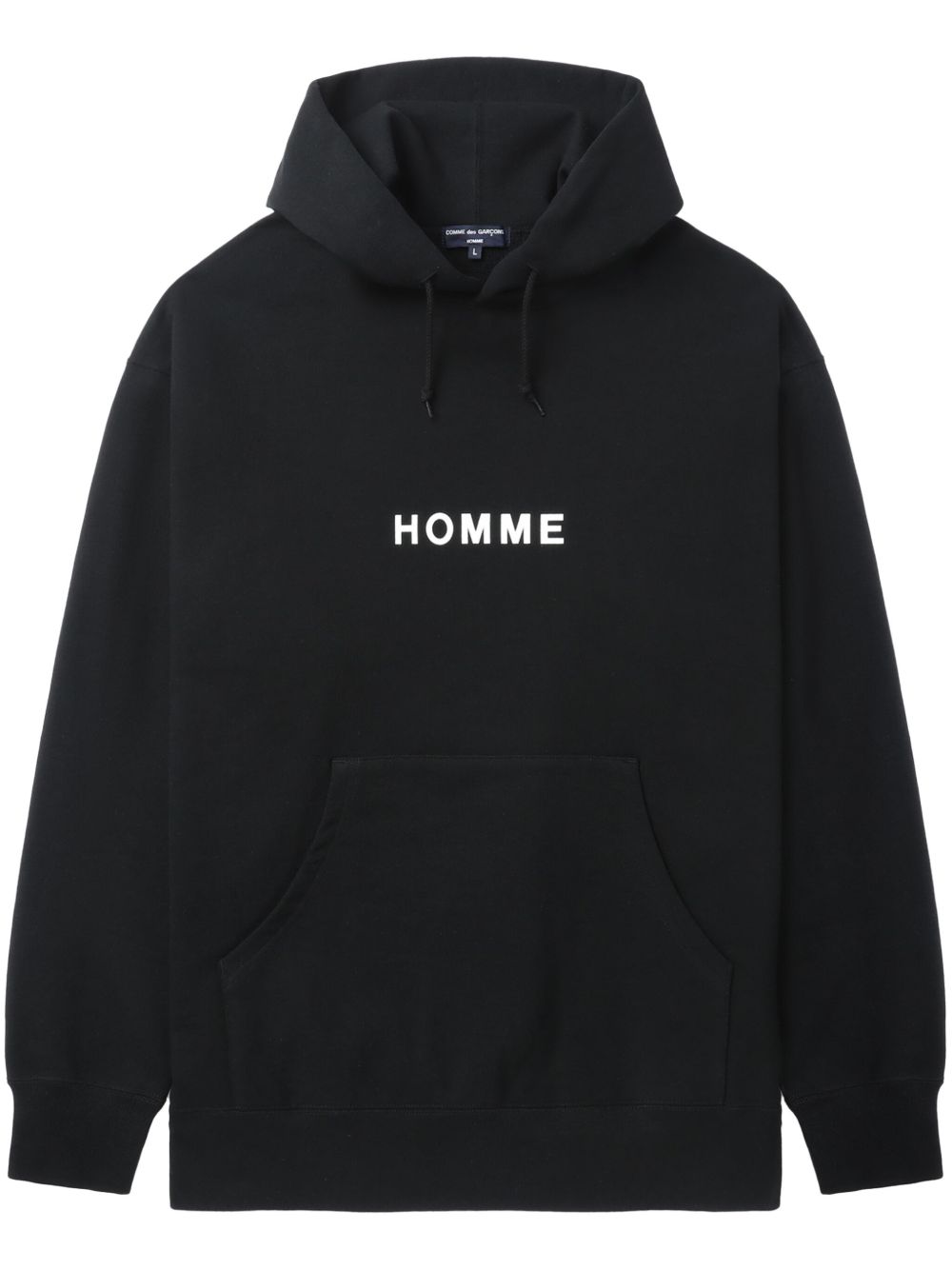 Comme des Garçons Homme logo印花连帽衫 - 黑色