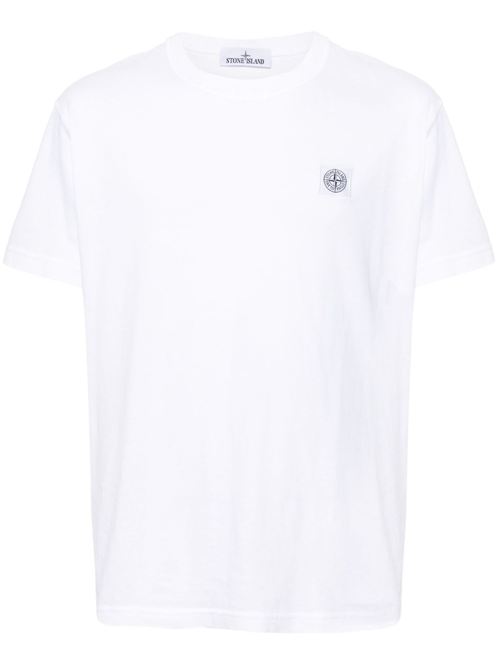 Stone Island 罗盘贴花棉T恤 - 白色
