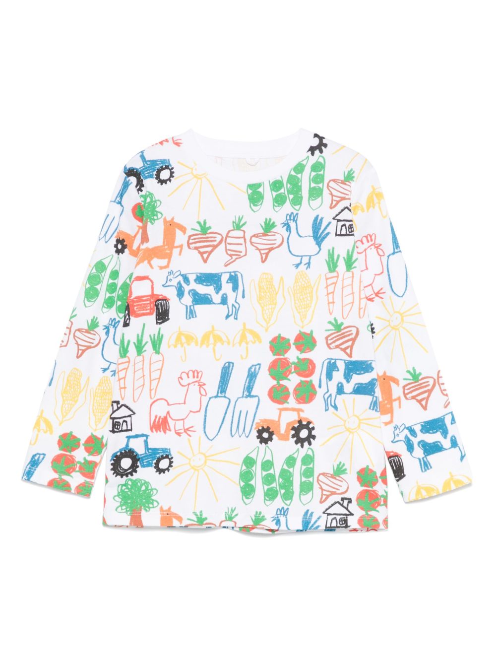Stella McCartney Kids Farmyard 印花T恤 - 白色