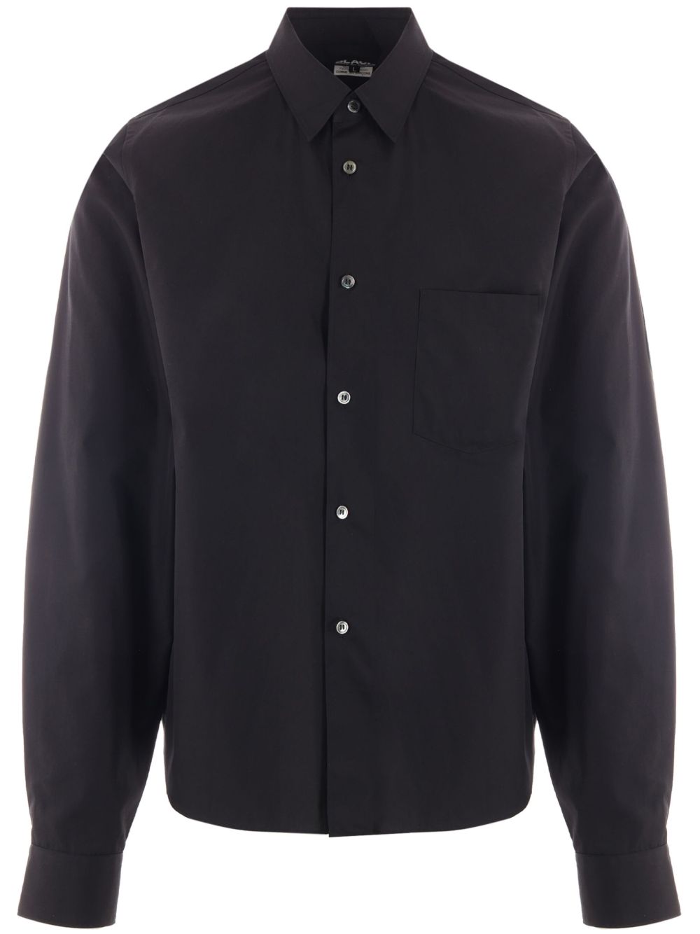 Black Comme Des Garçons 长袖棉衬衫 - 黑色