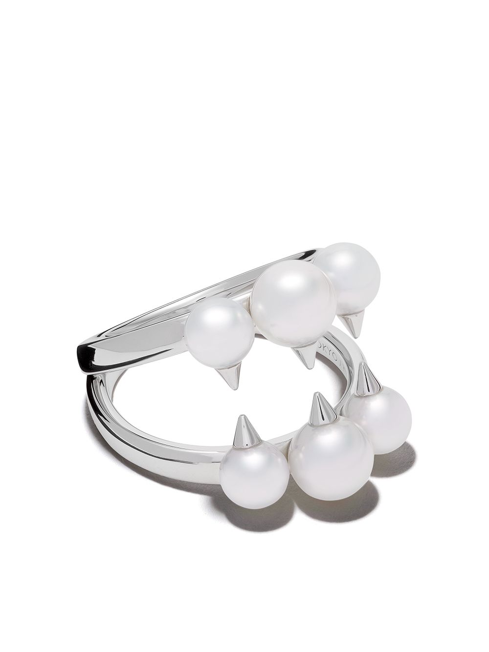 TASAKI Collection Line Danger Signature 18K白金戒指 - 银色