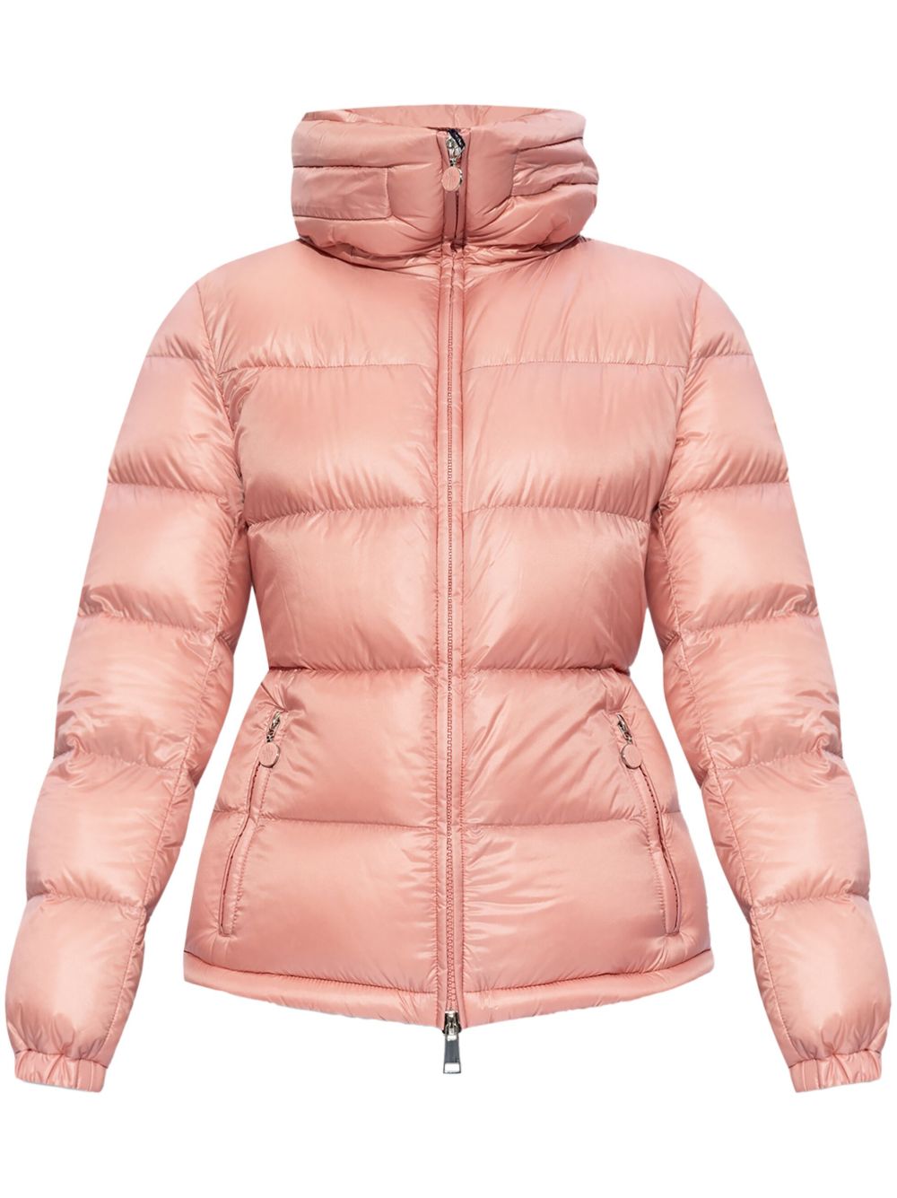 Moncler 贴身腰部立领羽绒夹克 - 粉色
