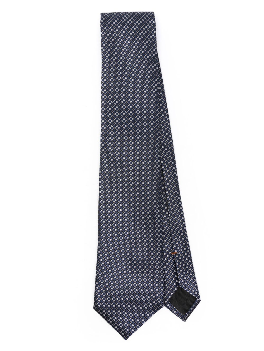 Zegna 图案提花领带 - 蓝色