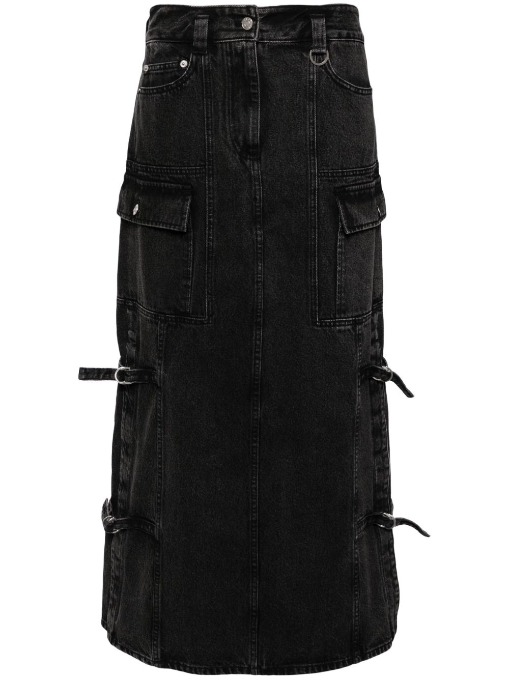 3.1 Phillip Lim 牛仔工装半身裙 - 黑色