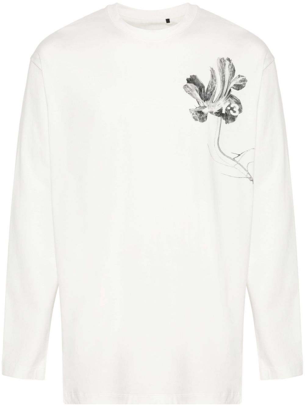 Y-3 GFX 花卉印花棉T恤 - 白色