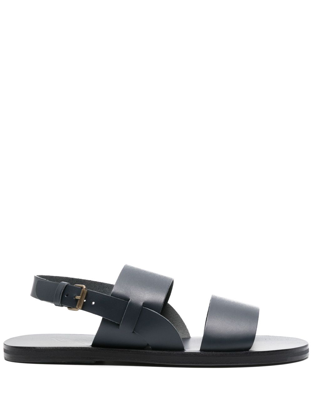 Ancient Greek Sandals Irodotos 皮质平底凉鞋 - 蓝色