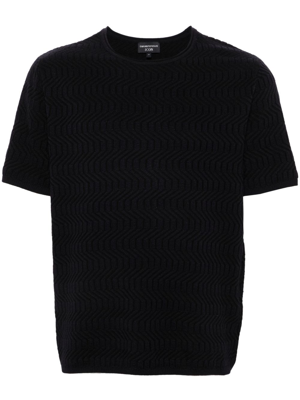 Emporio Armani Z字形图案毛衣 - 蓝色