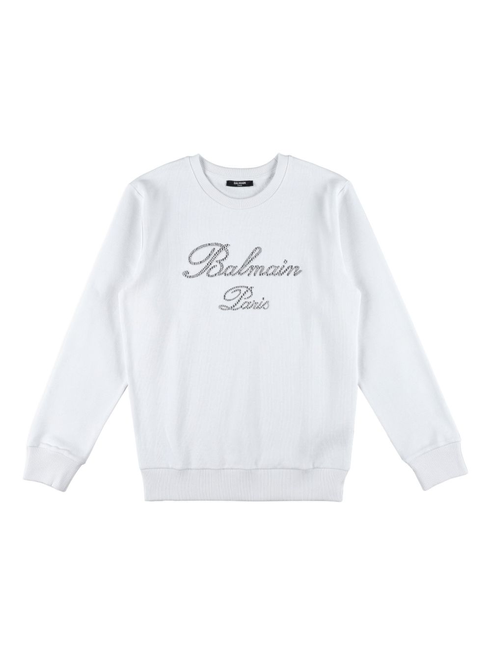 Balmain Kids logo缀饰卫衣 - 白色