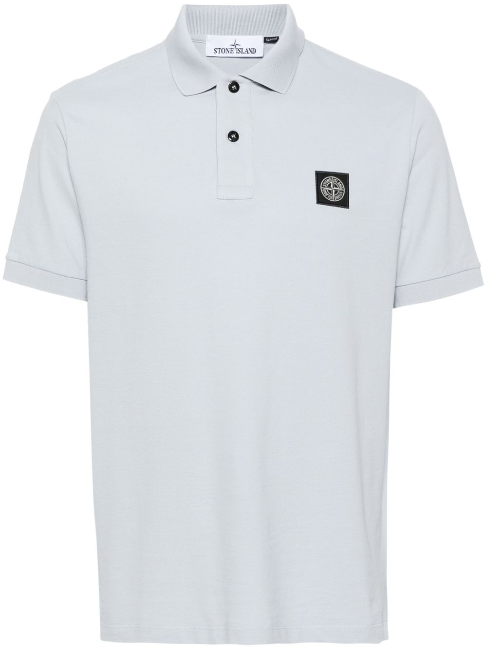 Stone Island 珠地布棉polo衫 - 蓝色