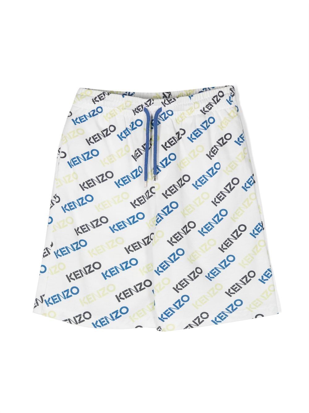 Kenzo Kids logo印花短裤 - 白色