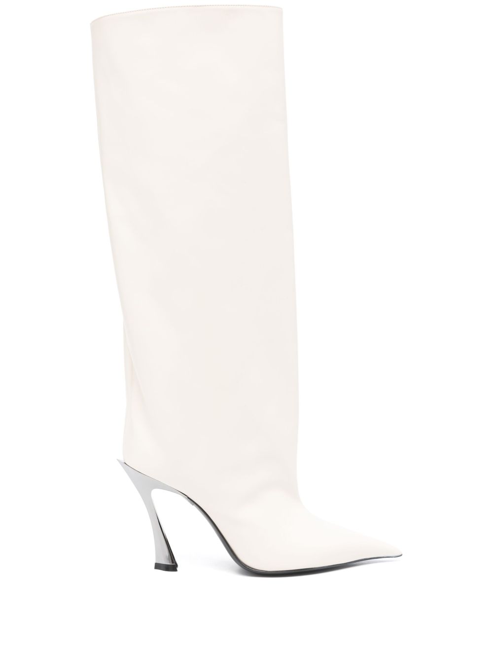 Mugler Fang 高跟靴（9.5厘米） - 白色