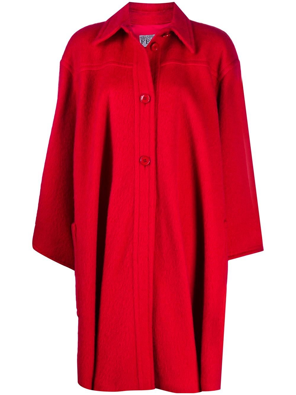 Gianfranco Ferré Pre-Owned 斗篷式外套 - 红色