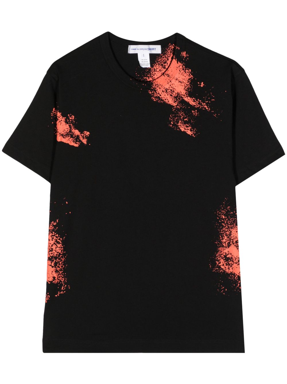 Comme Des Garçons Shirt 印花棉T恤 - 黑色