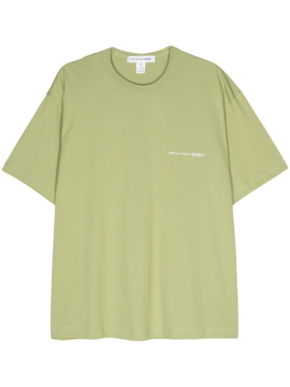 Comme Des Garçons Shirt logo印花棉T恤 - 绿色
