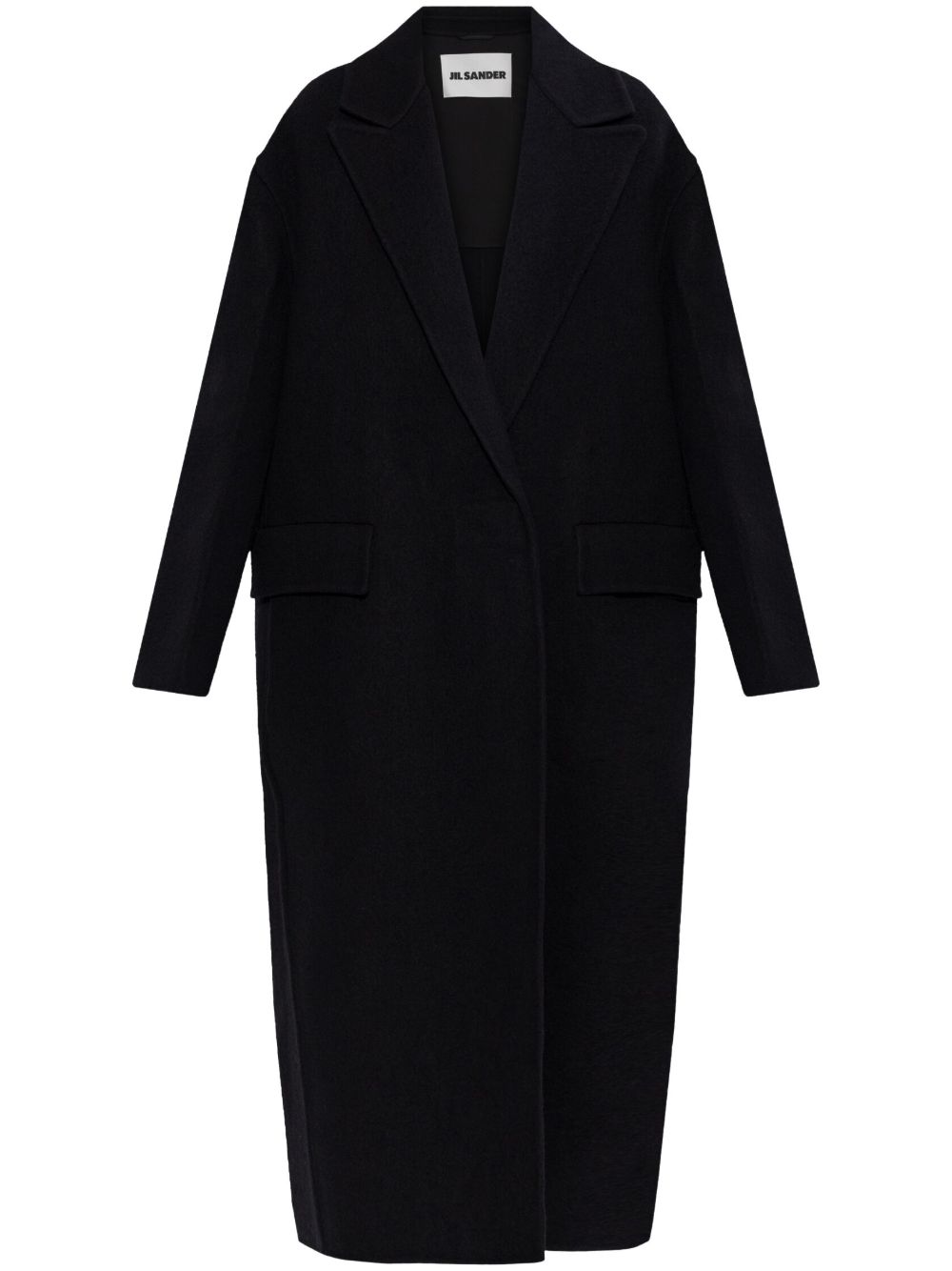 Jil Sander 双排扣羊毛外套 - 黑色