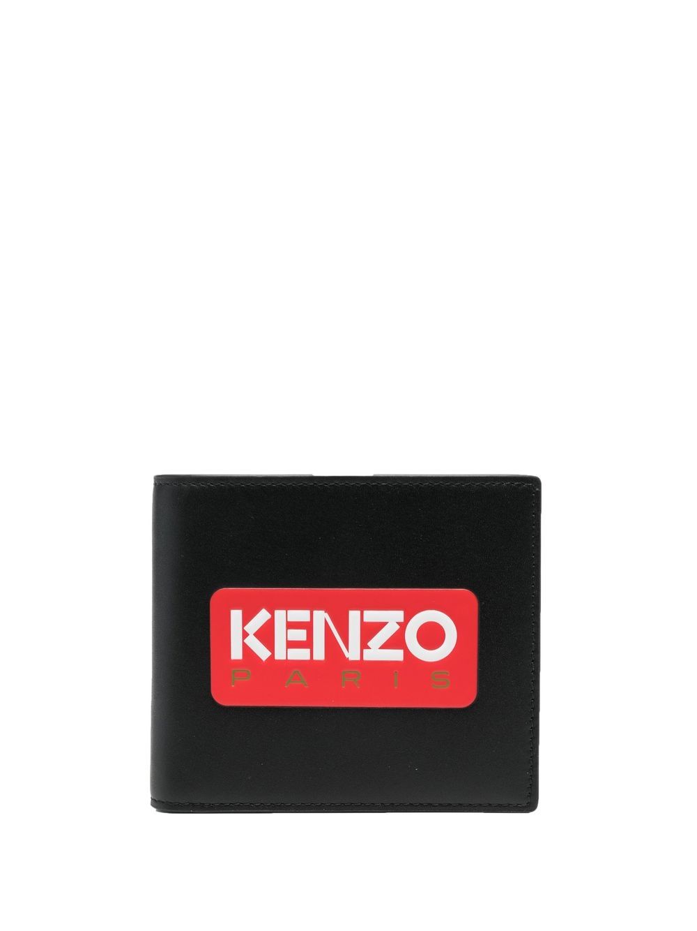 Kenzo 标贴皮质对折钱包 - 黑色