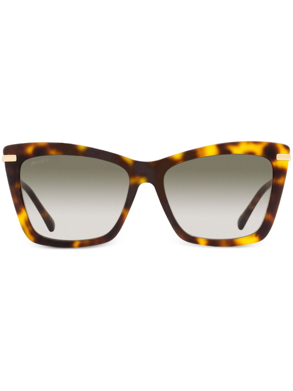 Jimmy Choo Eyewear Sady 长方形镜框太阳眼镜 - 褐色