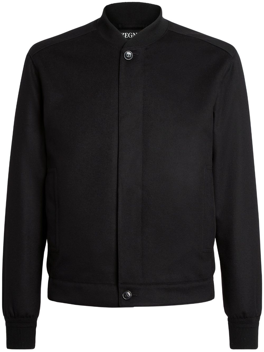 Zegna Oasi 羊绒飞行员夹克 - 黑色