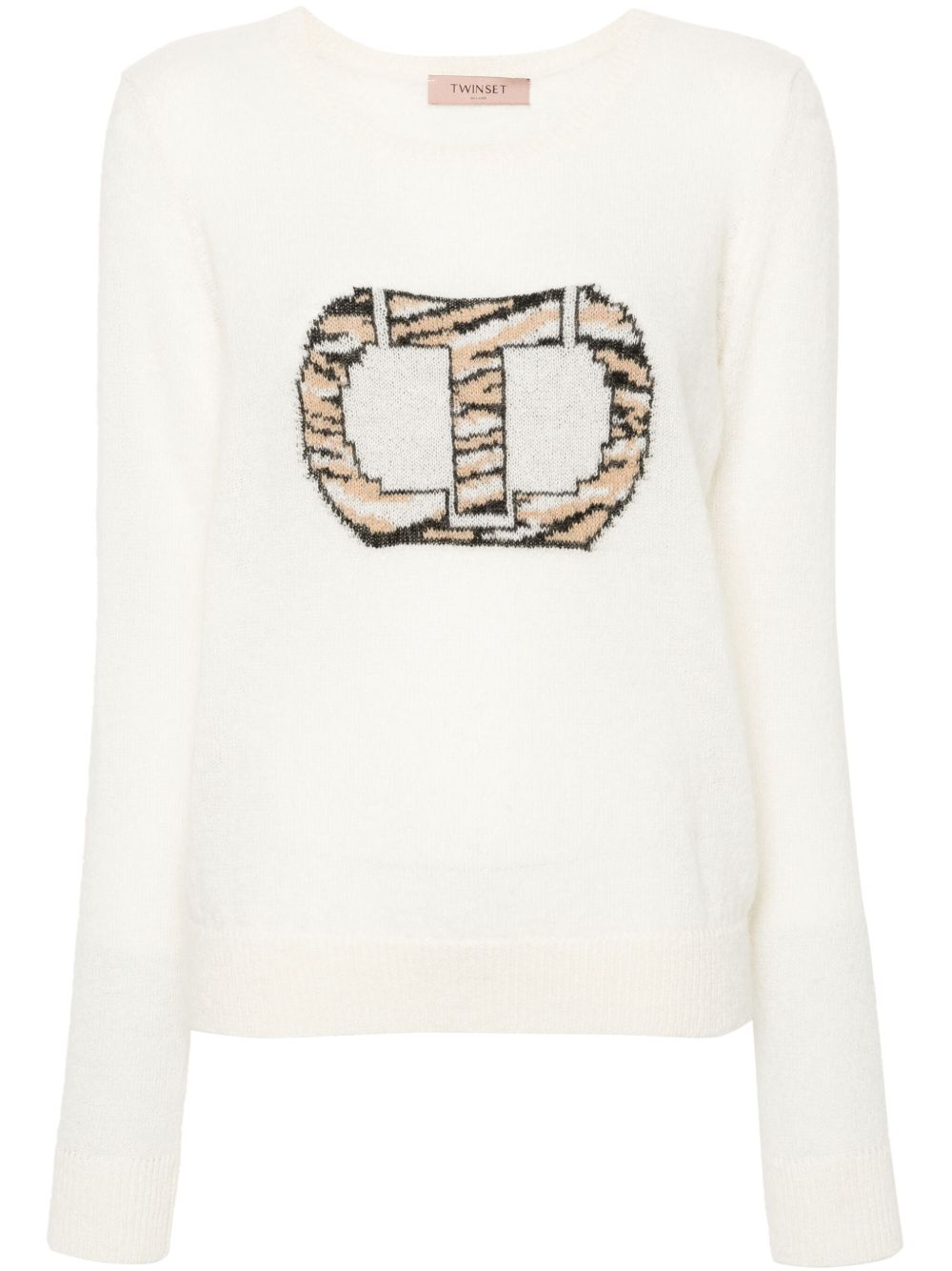 TWINSET logo图案毛衣 - 白色