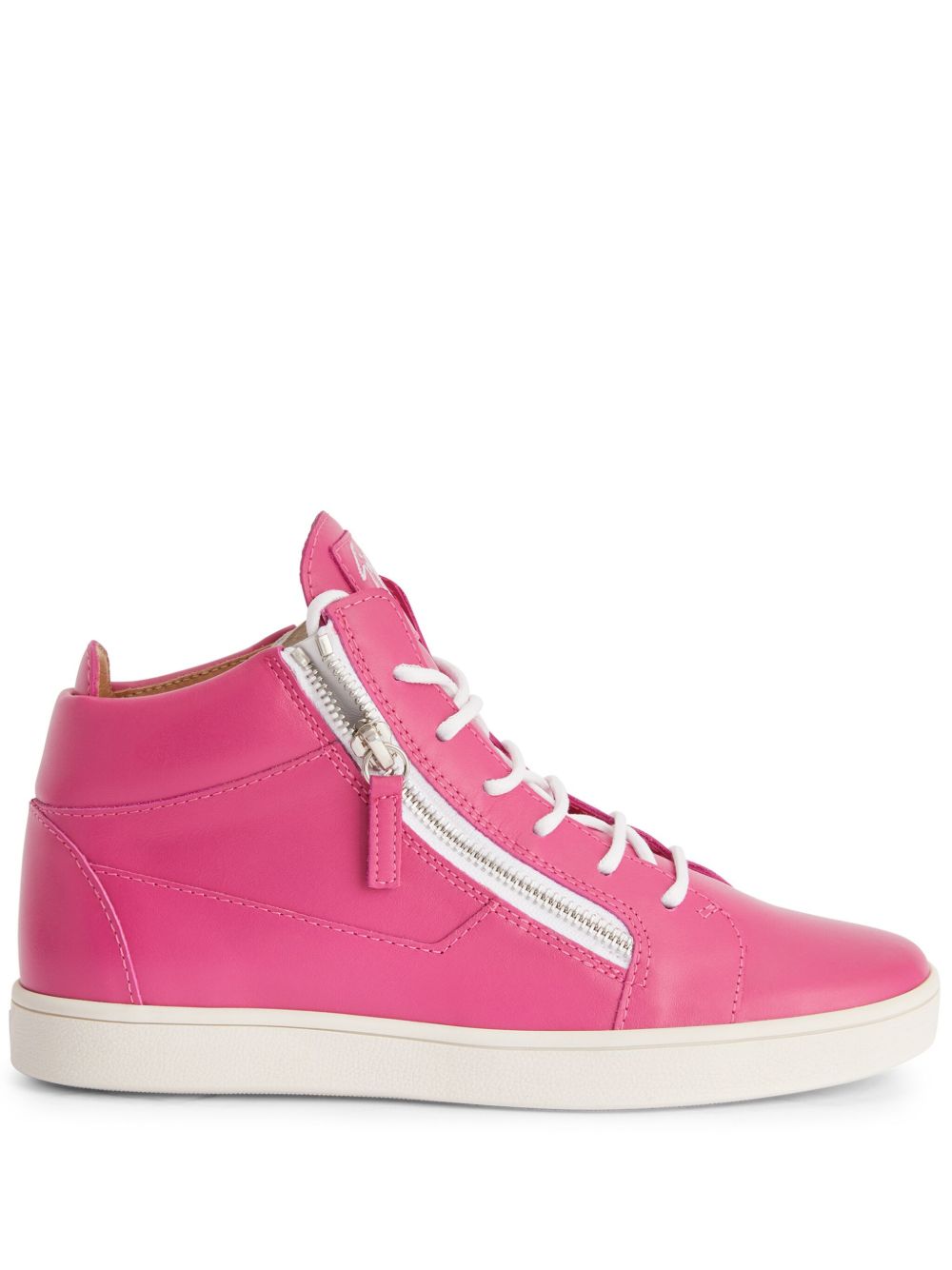 Giuseppe Zanotti Kriss 高帮皮质运动鞋 - 粉色