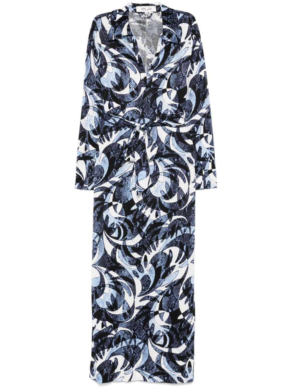 DVF Diane von Furstenberg Caprera 超长连衣裙 - 蓝色