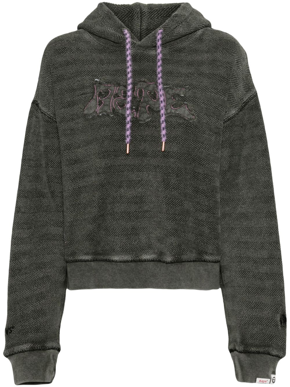 AAPE BY *A BATHING APE® logo缀饰棉连帽衫 - 绿色