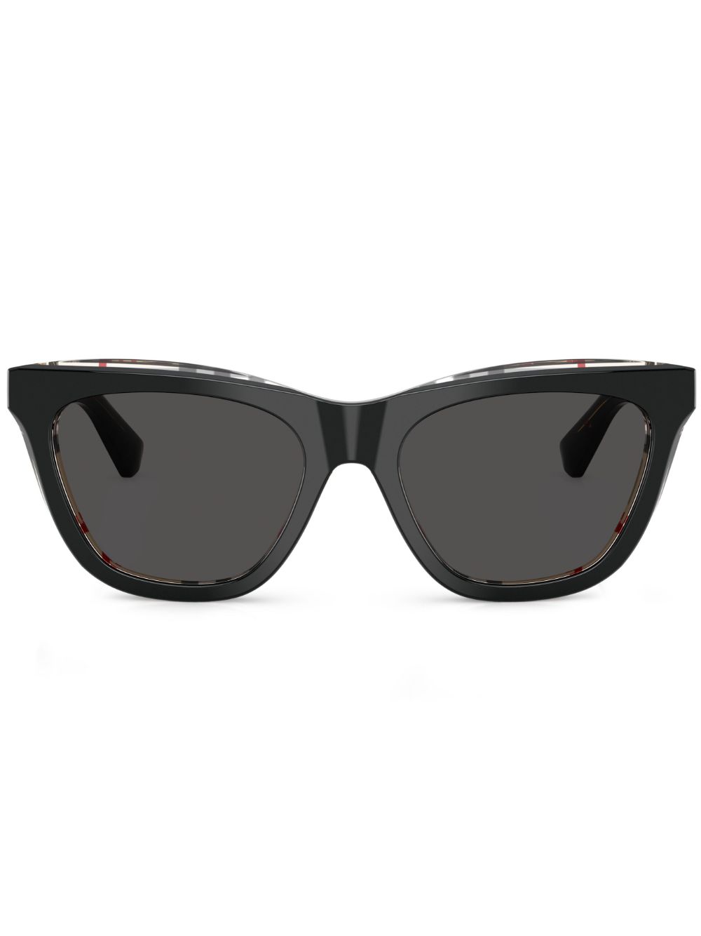 Burberry Eyewear 飞行员镜框太阳眼镜 - 黑色