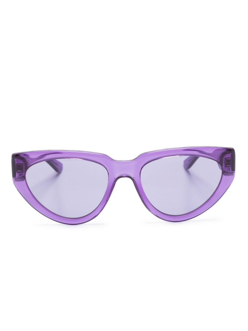 Karl Lagerfeld logo印花猫眼框太阳眼镜 - 紫色
