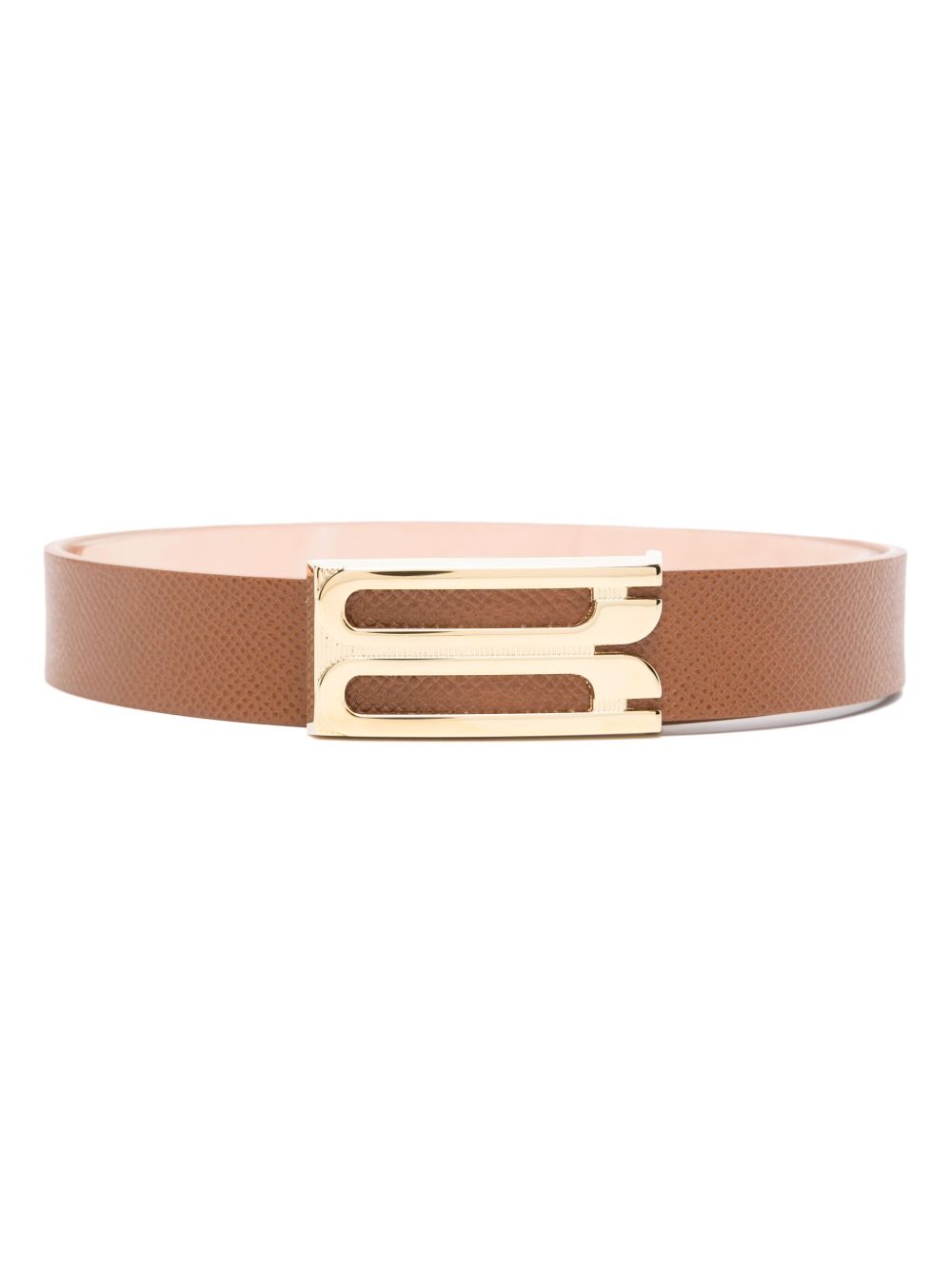 Victoria Beckham logo扣环腰带 - 褐色