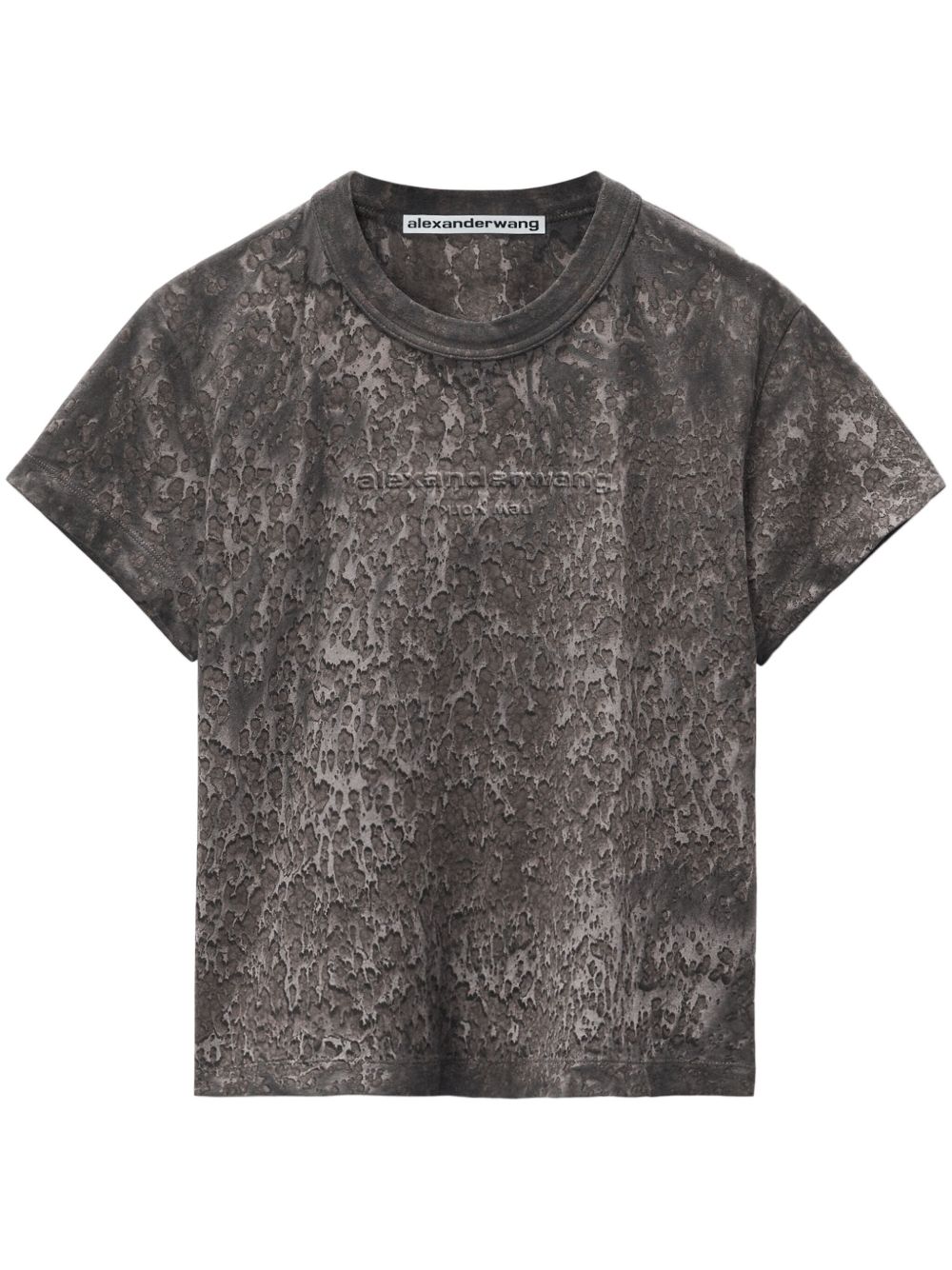 Alexander Wang Splatter-wash 棉T恤 - 灰色